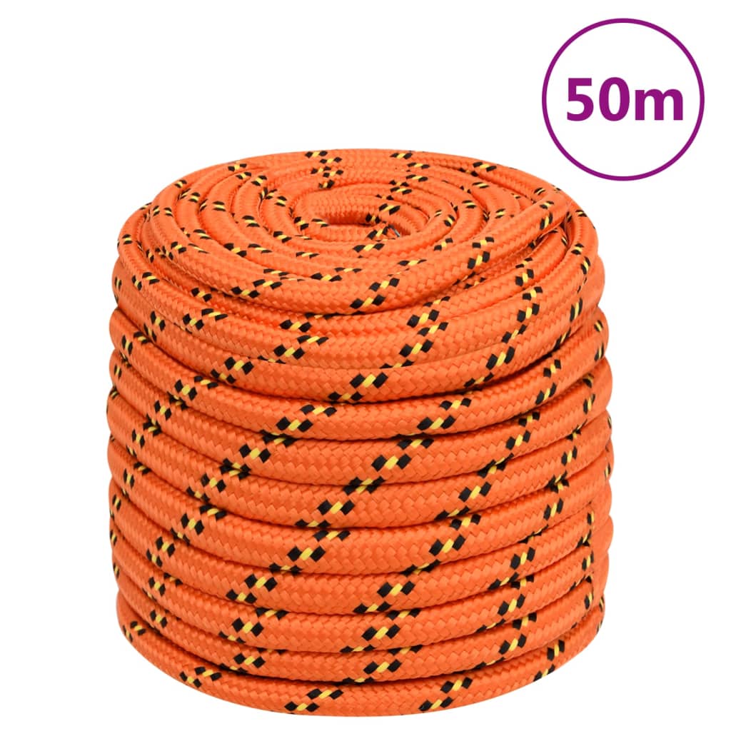 Boottouw 16 mm 50 m polypropyleen oranje