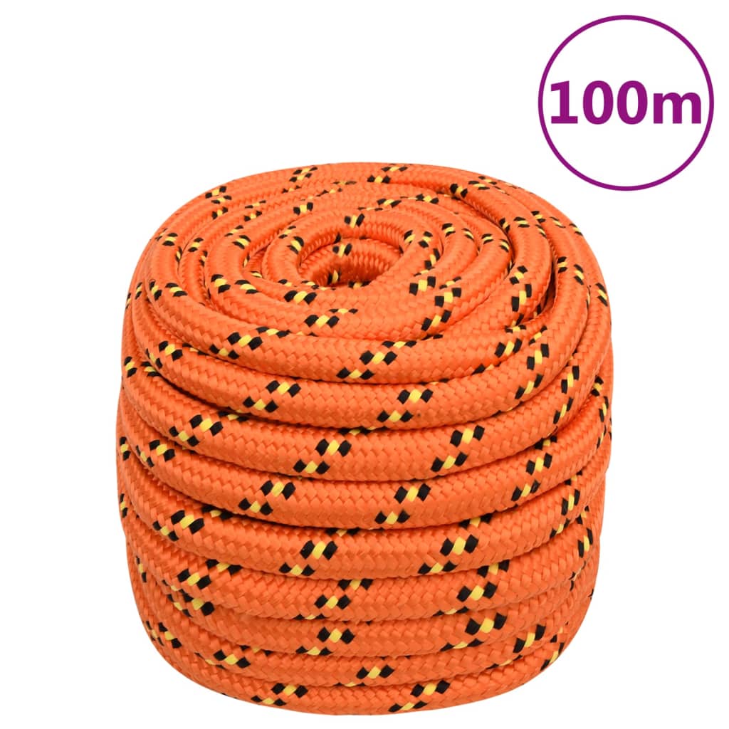 Boot touw 20 mm 100 m polypropyleen oranje
