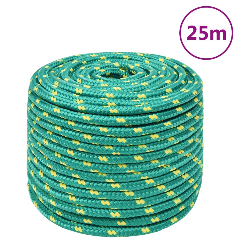 Boottouw 12 mm 25 m polypropyleen groen