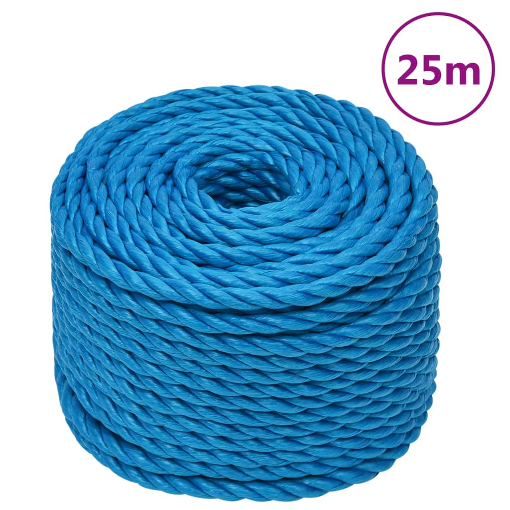 Werktouw 12 mm 25 m polypropeen blauw