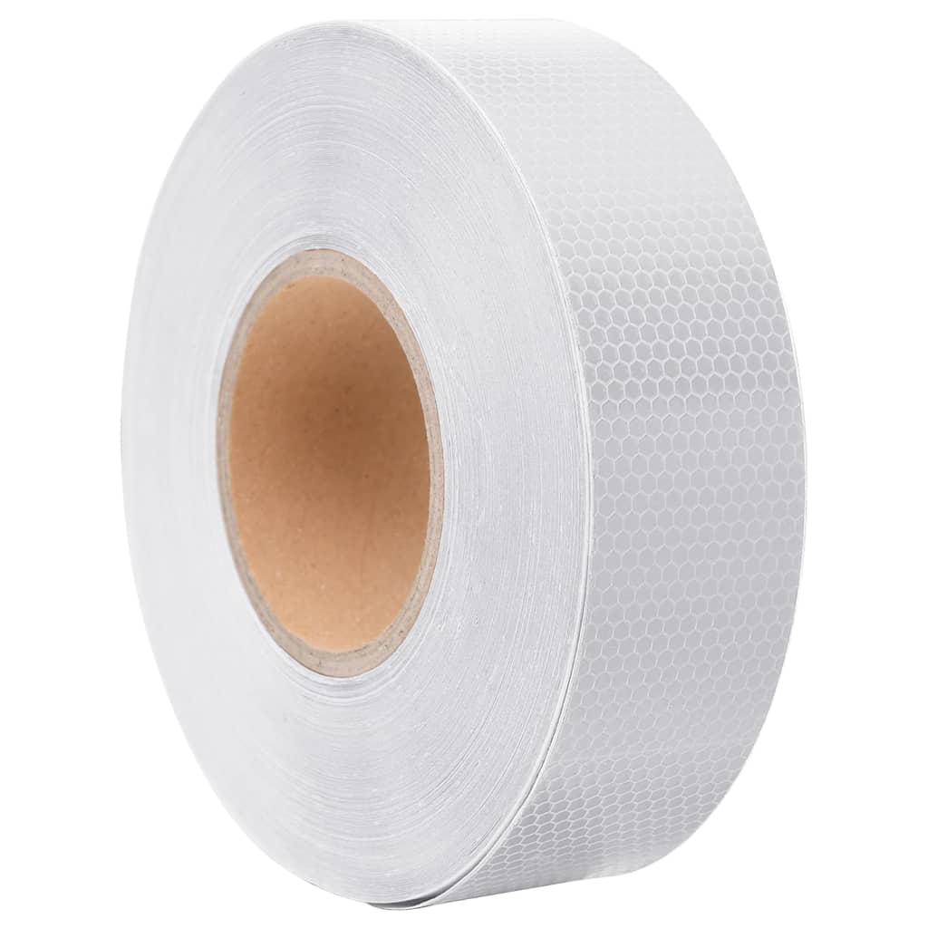 Reflecterende tape 5 cm x 50 m PVC wit – afbeelding 1