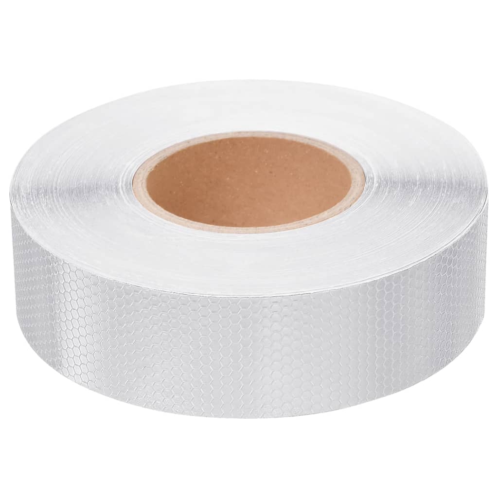 Reflecterende tape 5 cm x 50 m PVC wit – afbeelding 2