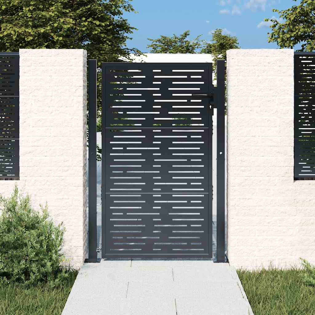 Poort 100x150 cm met vierkant staal antracietkleurig