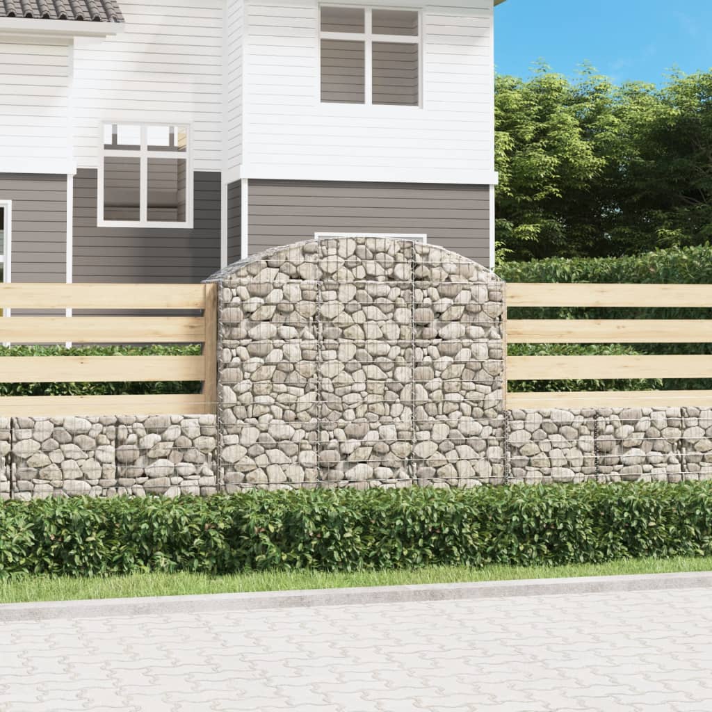 Schanskorf gewelfd 150x50x140/160 cm gegalvaniseerd ijzer – afbeelding 1