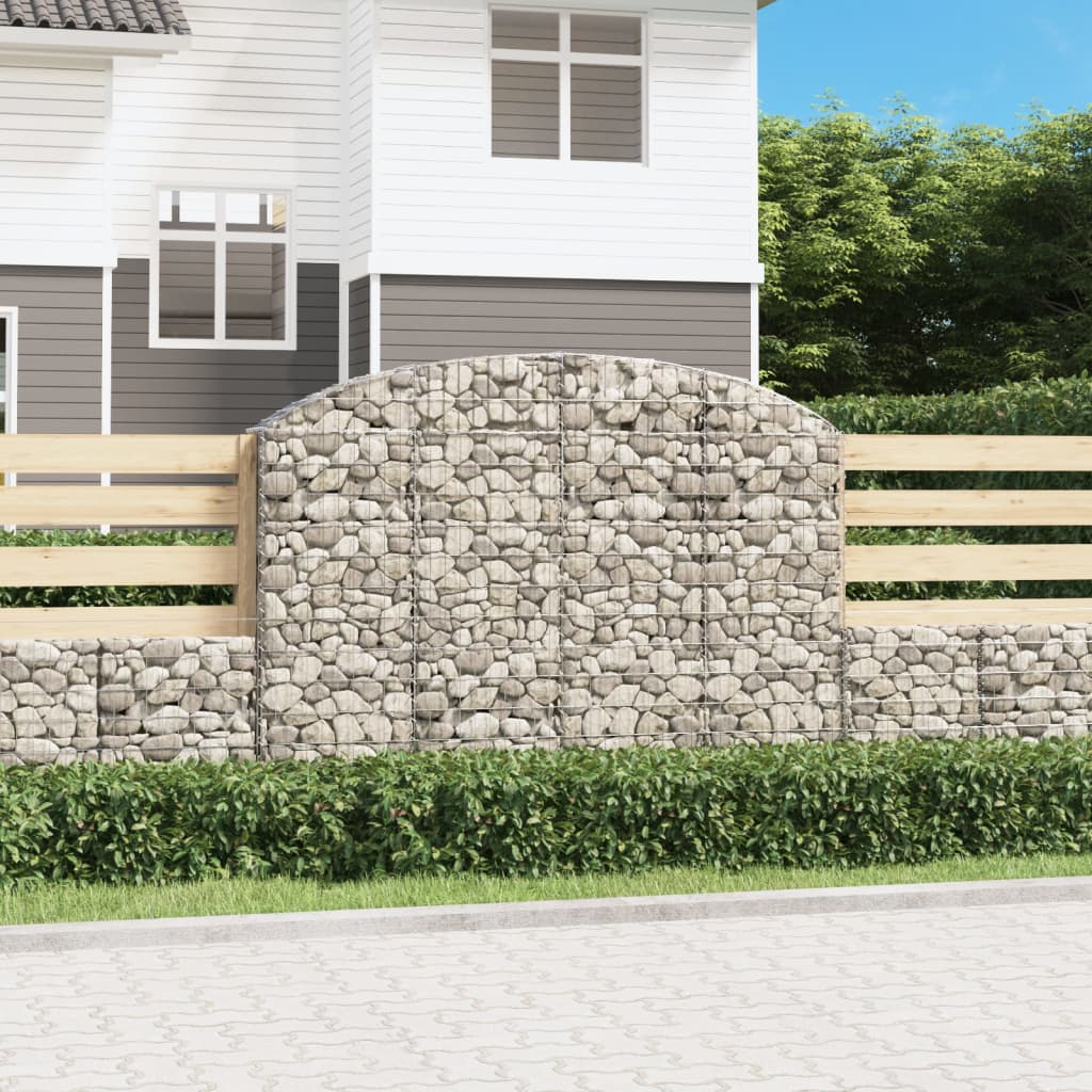 Schanskorf gewelfd 200x30x140/160 cm gegalvaniseerd ijzer – afbeelding 1