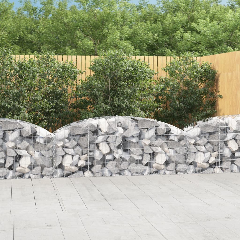 Schanskorf gewelfd 200x50x60/80 cm gegalvaniseerd ijzer – afbeelding 1