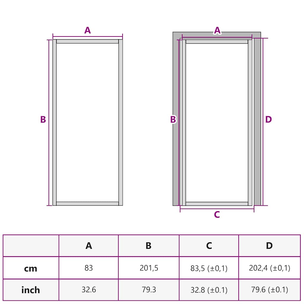Binnendeur 83x201,5 cm gehard glas en aluminium smal zwart – afbeelding 9
