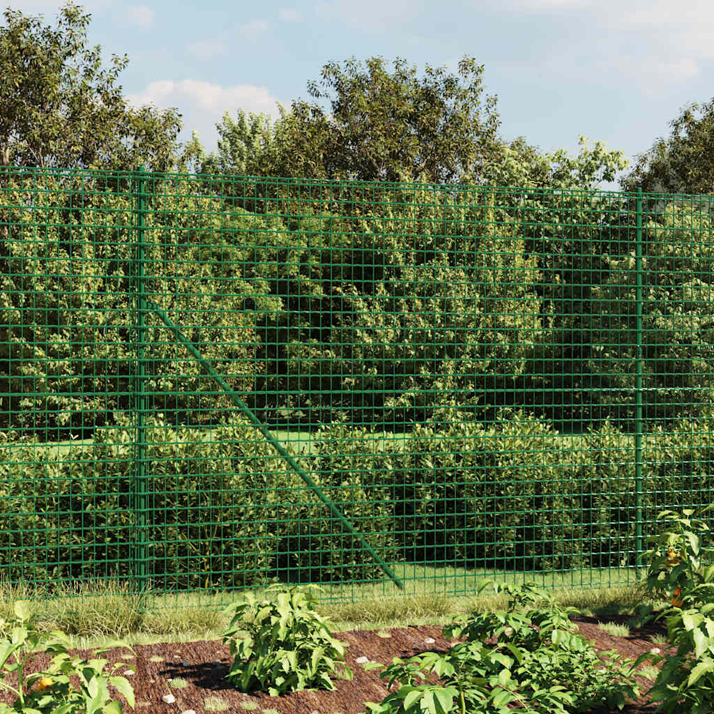 Draadgaashek 2x10 m gegalvaniseerd staal groen – afbeelding 1