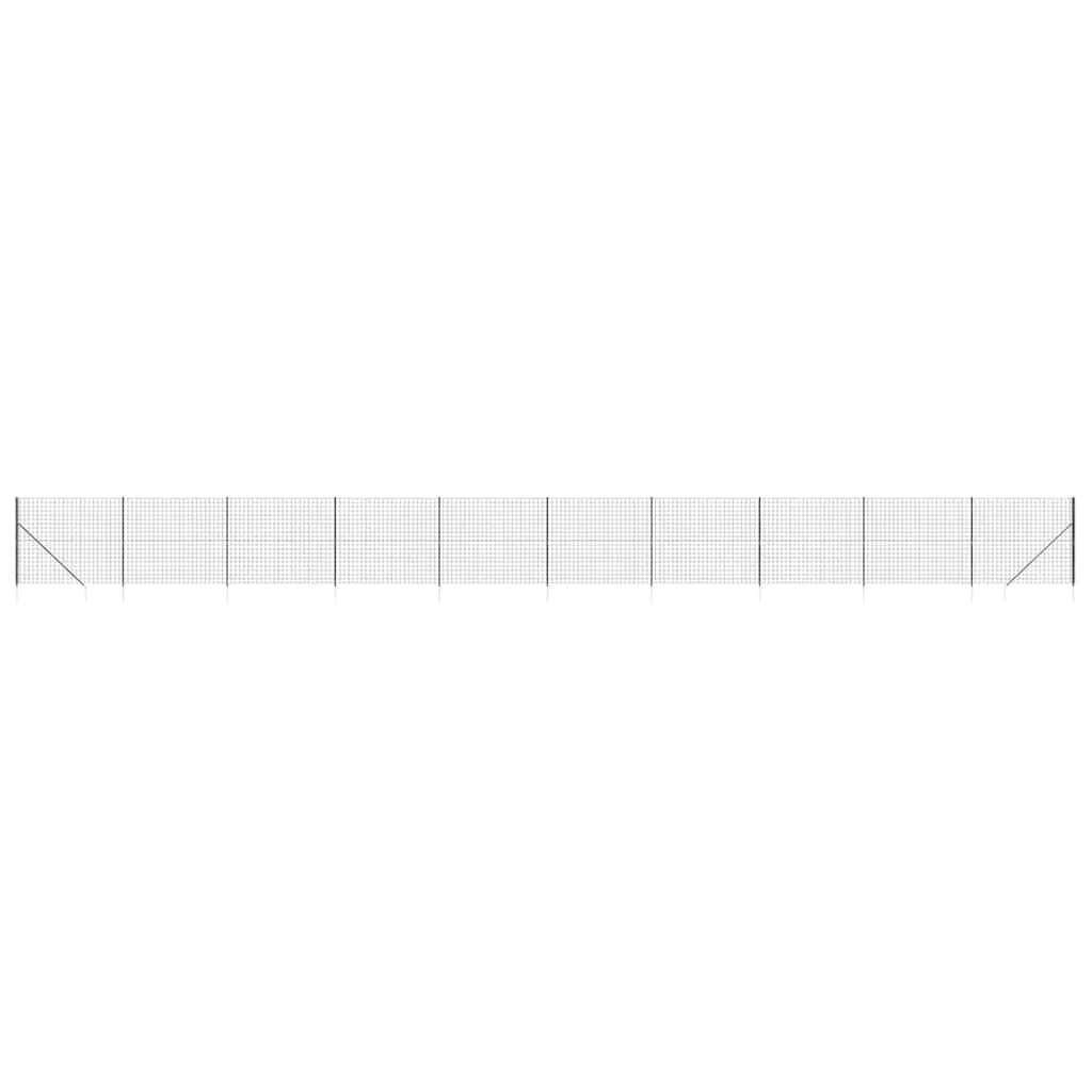 Draadgaashek met grondankers 1,6x25 m antracietkleurig – afbeelding 2