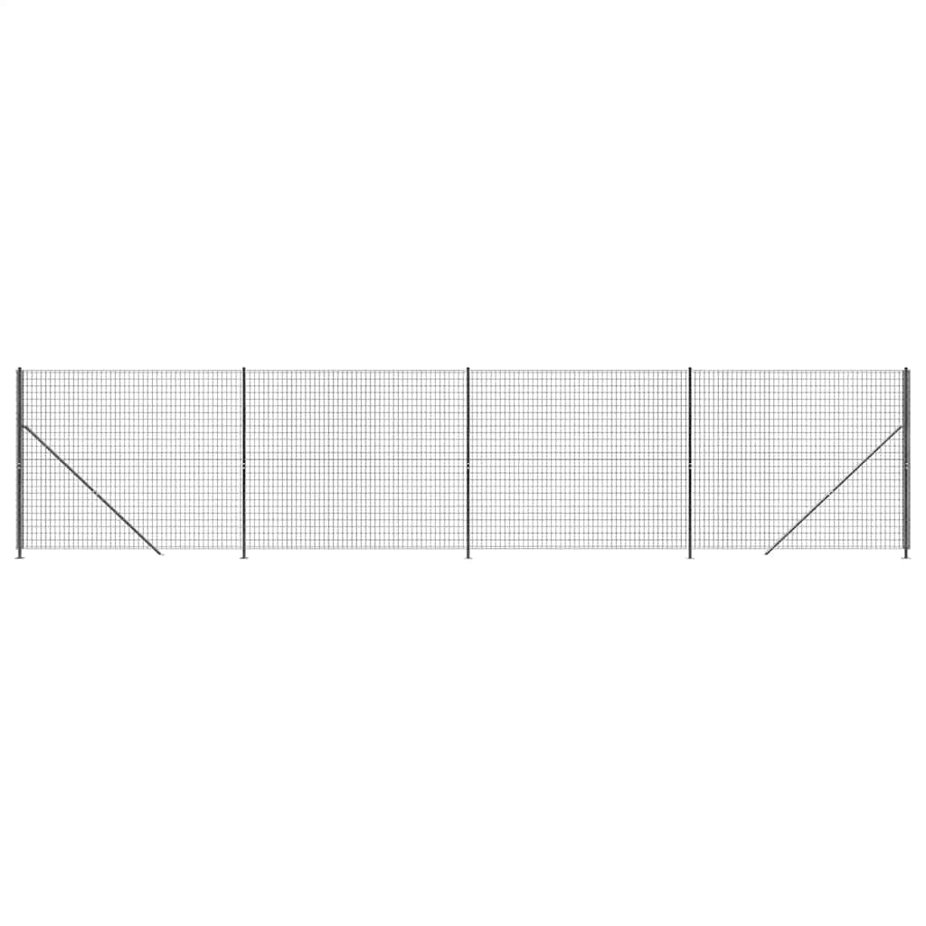 Draadgaashek met flens 1,4x10 m antracietkleurig – afbeelding 2