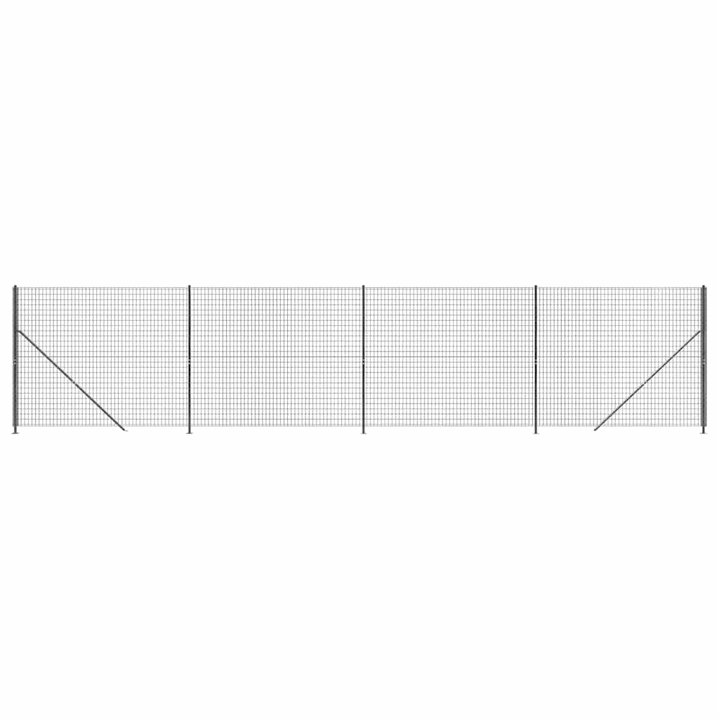 Draadgaashek met flens 1,6x10 m antracietkleurig – afbeelding 2