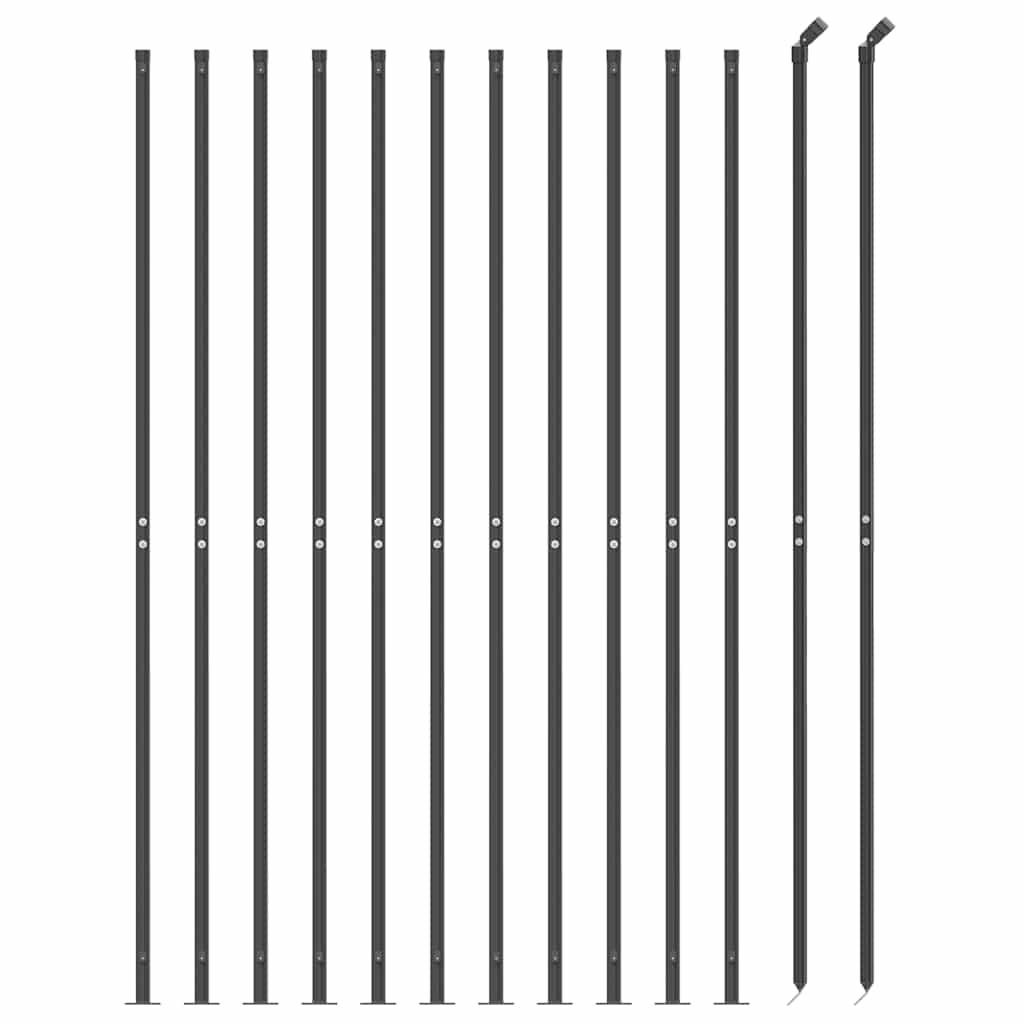 Draadgaashek met flens 1,4x25 m antracietkleurig – afbeelding 3