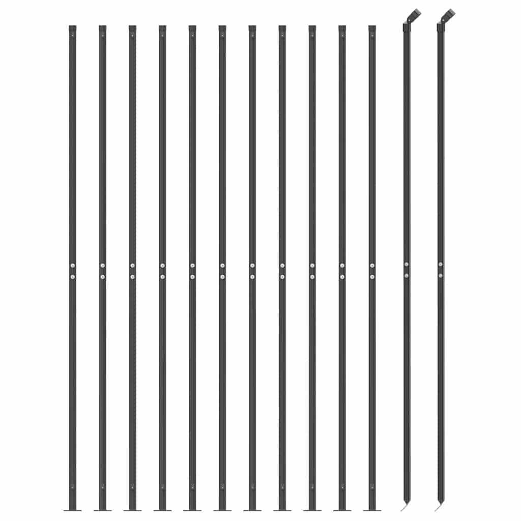 Draadgaashek met flens 2,2x25 m antracietkleurig – afbeelding 3