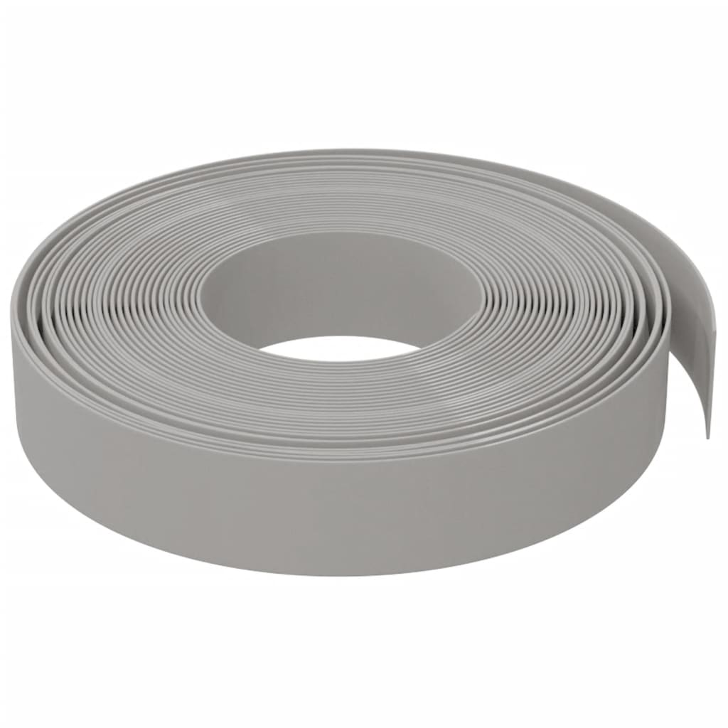 Tuinrand 10 m 10 cm polyetheen grijs – afbeelding 3