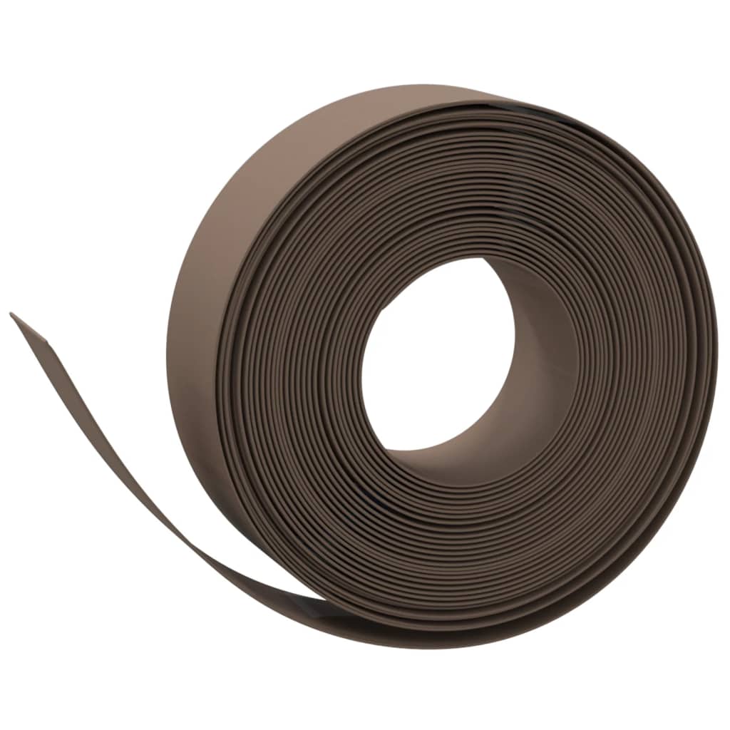 Tuinrand 10 m 15 cm polyetheen bruin – afbeelding 2