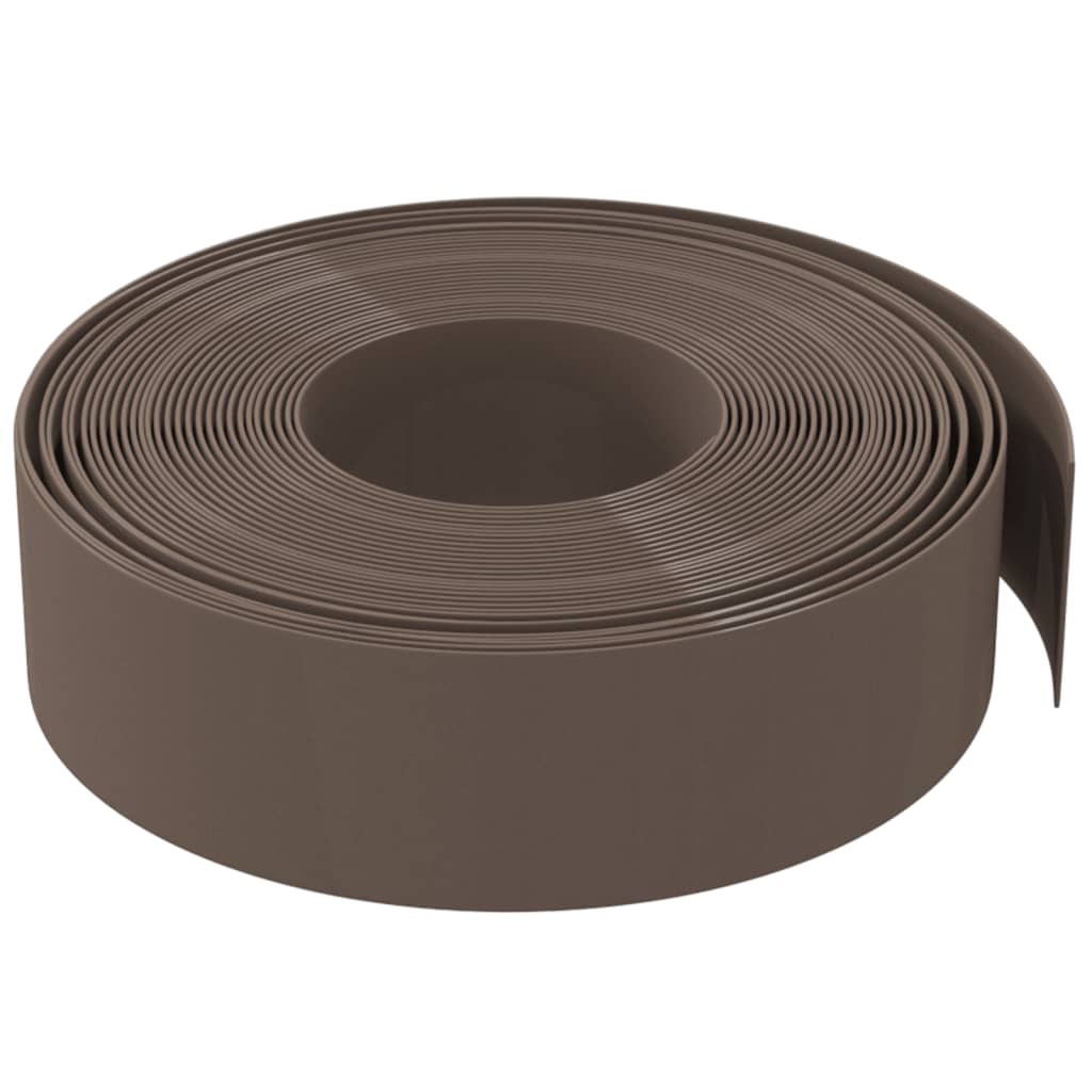 Tuinrand 10 m 15 cm polyetheen bruin – afbeelding 3