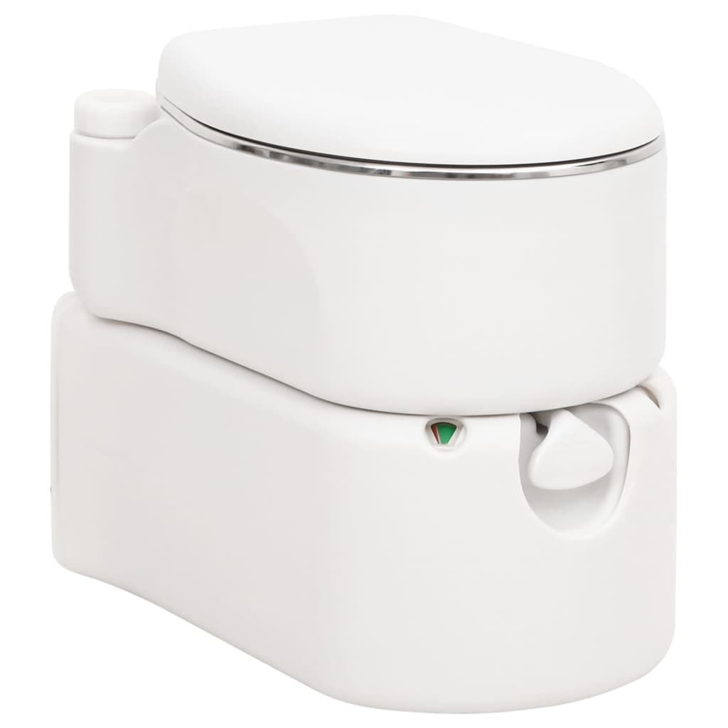Campingtoilet geïntegreerd 24+17 L HDPE en staal wit