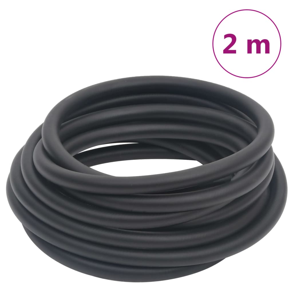 Luchtslang hybride 0,6'' 2 m rubber en pvc zwart
