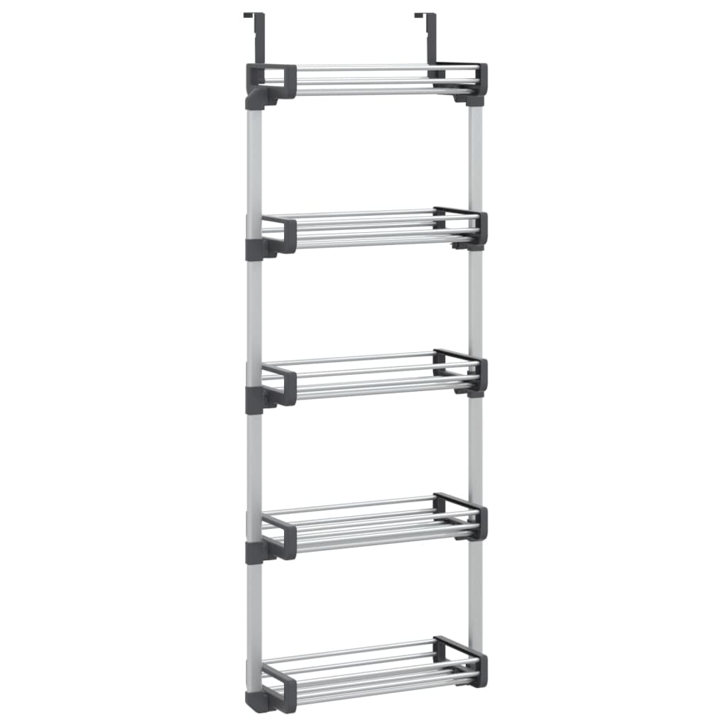Deurorganizer met 5 schappen 52x20x135 cm aluminium – afbeelding 2