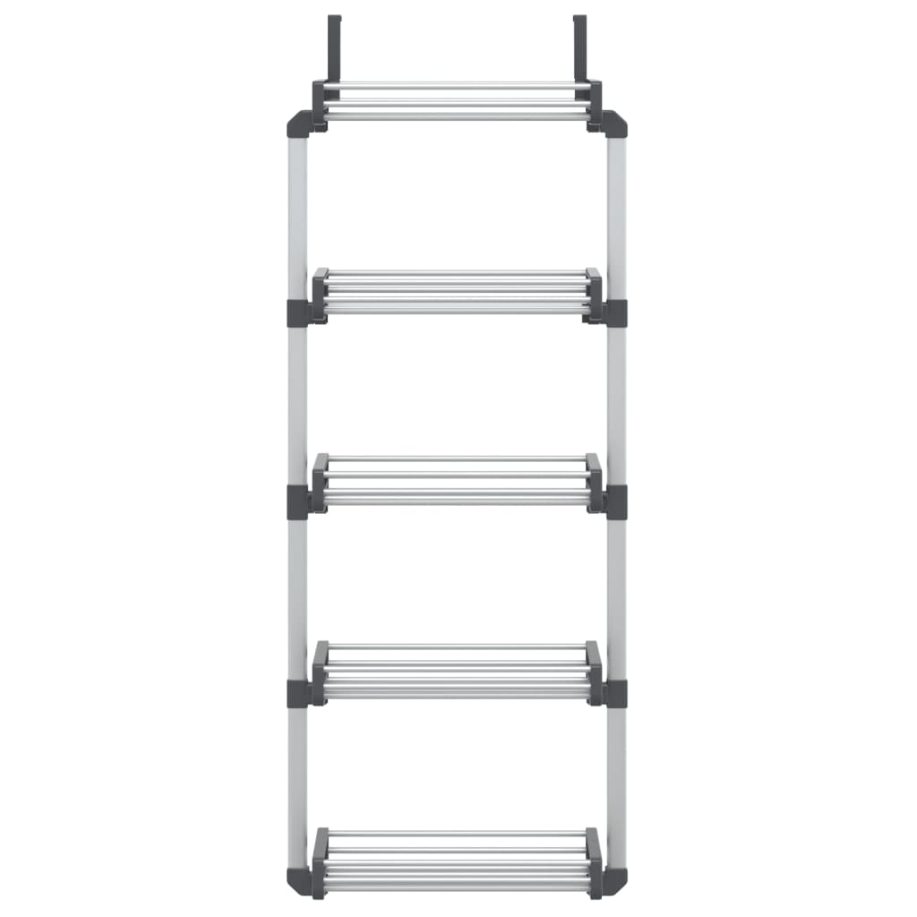 Deurorganizer met 5 schappen 52x20x135 cm aluminium – afbeelding 3