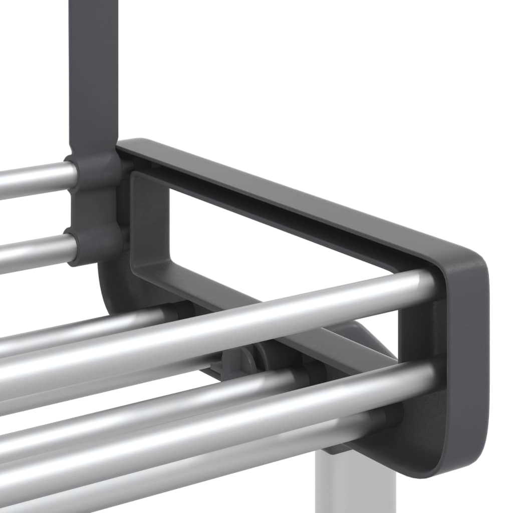 Deurorganizer met 5 schappen 52x20x135 cm aluminium – afbeelding 5