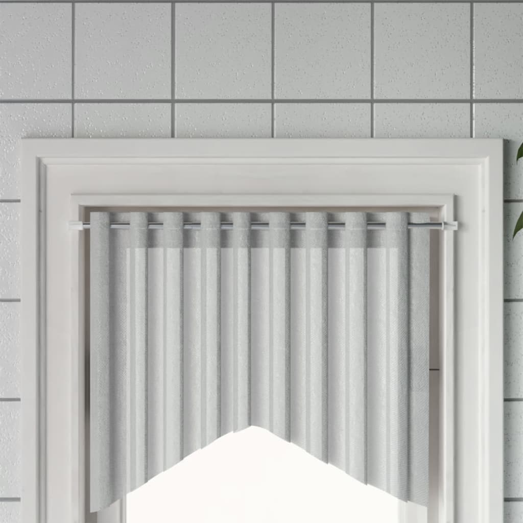 Gordijnrails 2 st 60-105 cm aluminium wit en zilverkleurig – afbeelding 1