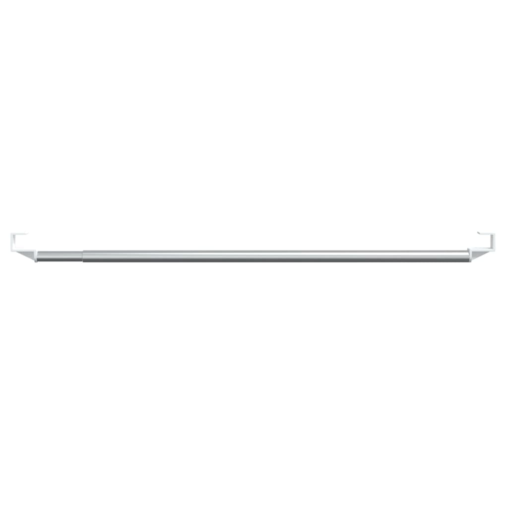 Gordijnrails 2 st 60-105 cm aluminium wit en zilverkleurig – afbeelding 4