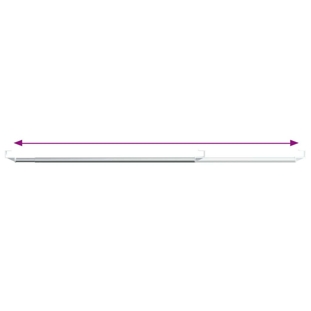 Gordijnrails 2 st 60-105 cm aluminium wit en zilverkleurig – afbeelding 5
