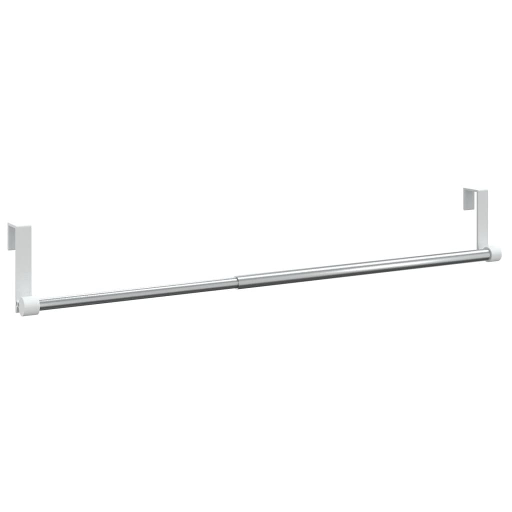 Gordijnrails 2 st 40-60 cm aluminium wit en zilverkleurig – afbeelding 3