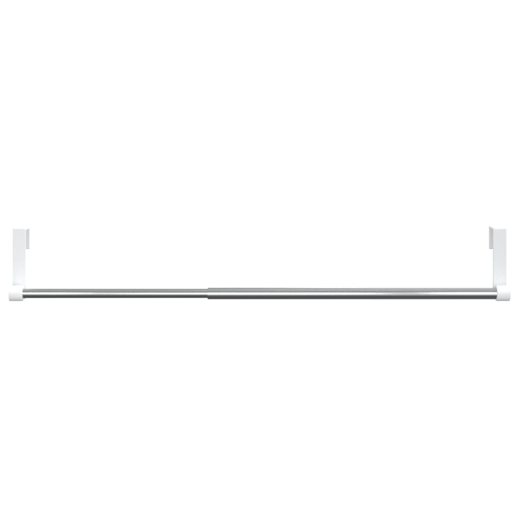 Gordijnrails 2 st 40-60 cm aluminium wit en zilverkleurig – afbeelding 4
