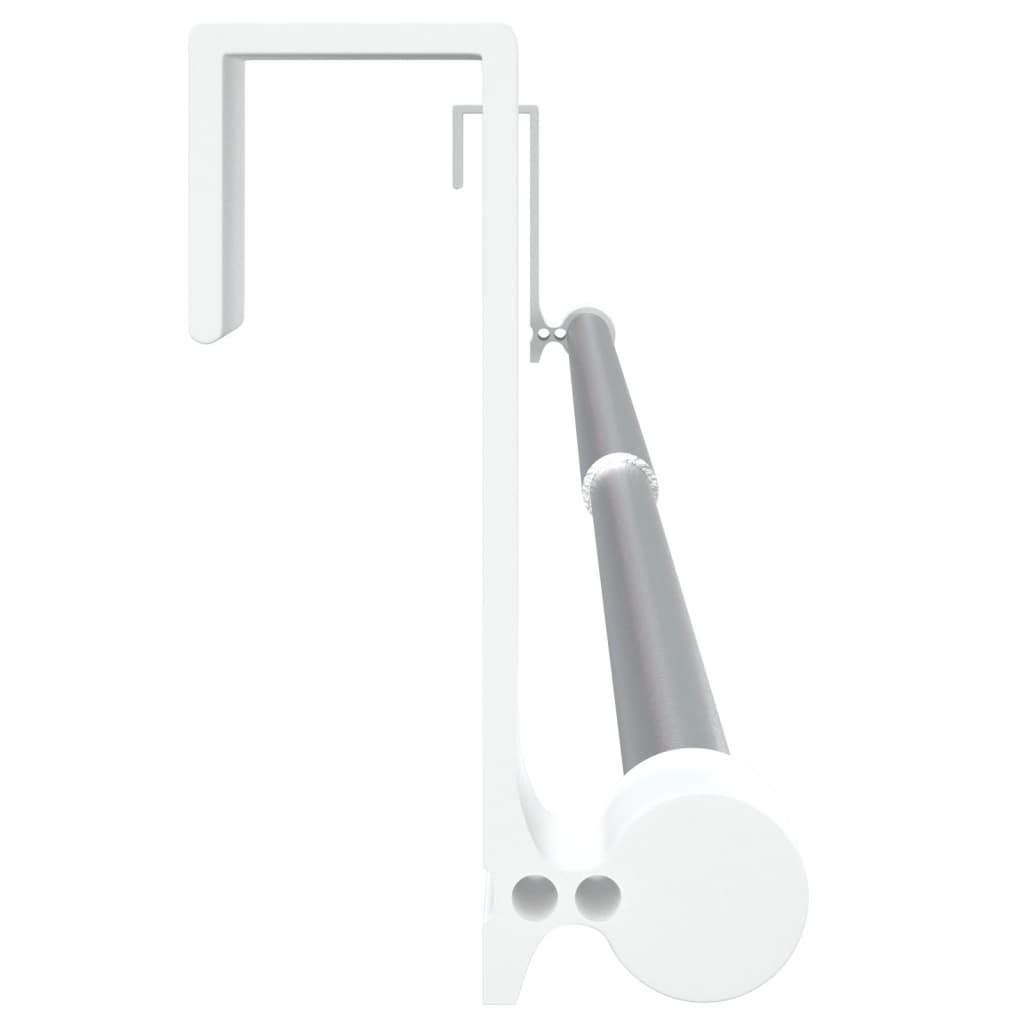 Gordijnrails 2 st 40-60 cm aluminium wit en zilverkleurig – afbeelding 5