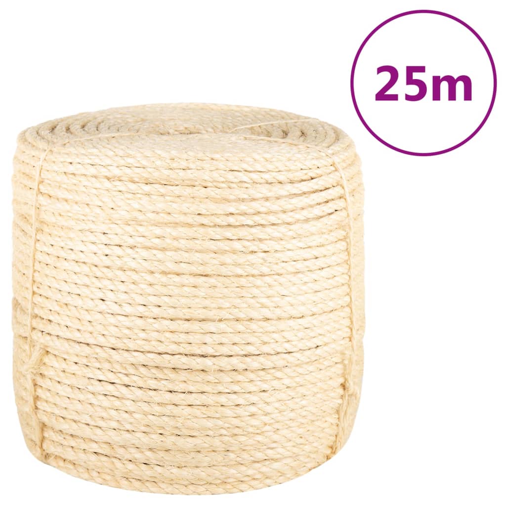 Touw 8 mm 25 m 100% sisal – afbeelding 1