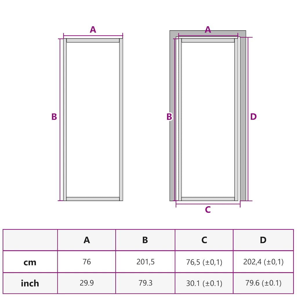 Binnendeur smal 76x201,5 cm gehard glas en aluminium zwart – afbeelding 10