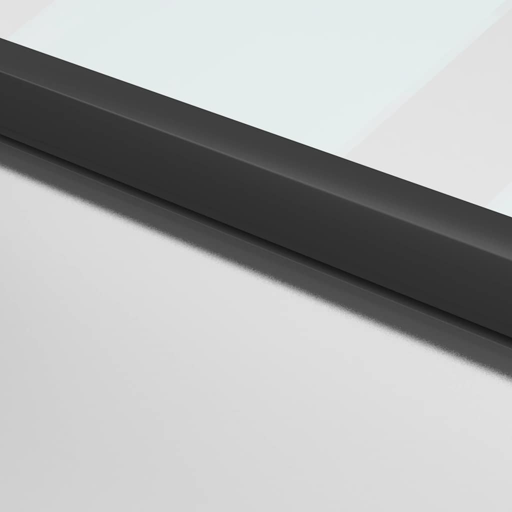 Binnendeur smal 76x201,5 cm gehard glas en aluminium zwart – afbeelding 6