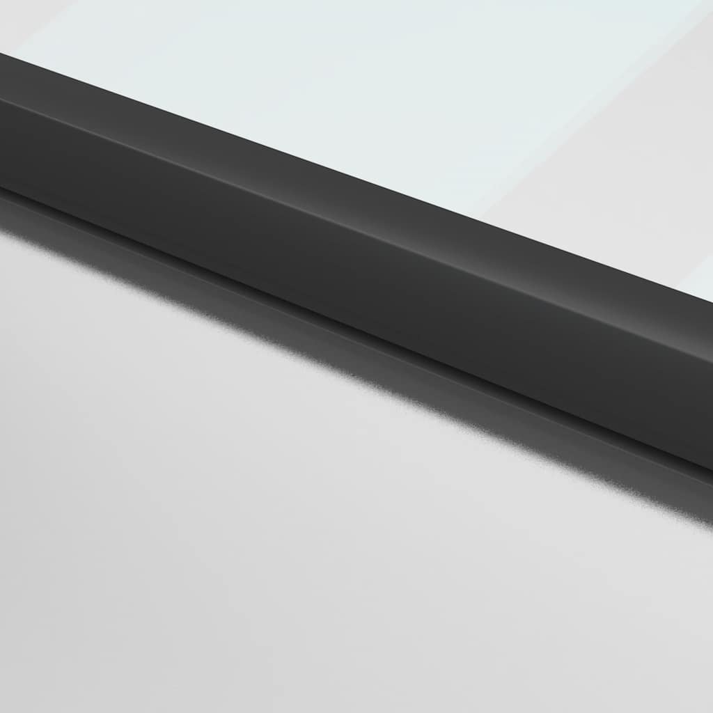 Binnendeur smal 83x201,5 cm gehard glas en aluminium zwart – afbeelding 6