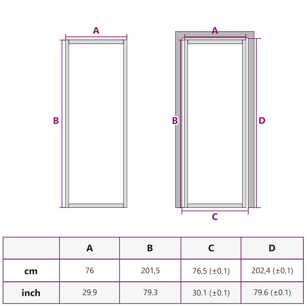 Binnendeur smal 76x201,5 cm gehard glas en aluminium zwart – afbeelding 10