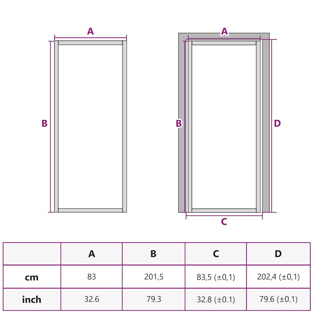 Binnendeur smal 83x201,5 cm gehard glas en aluminium zwart – afbeelding 10
