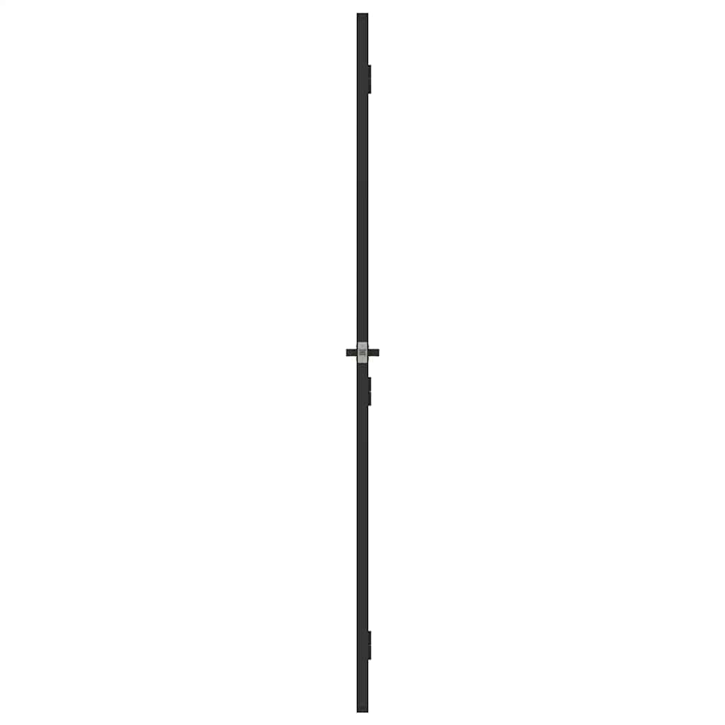 Binnendeur smal 102,5x201,5 cm gehard glas en aluminium zwart – afbeelding 5