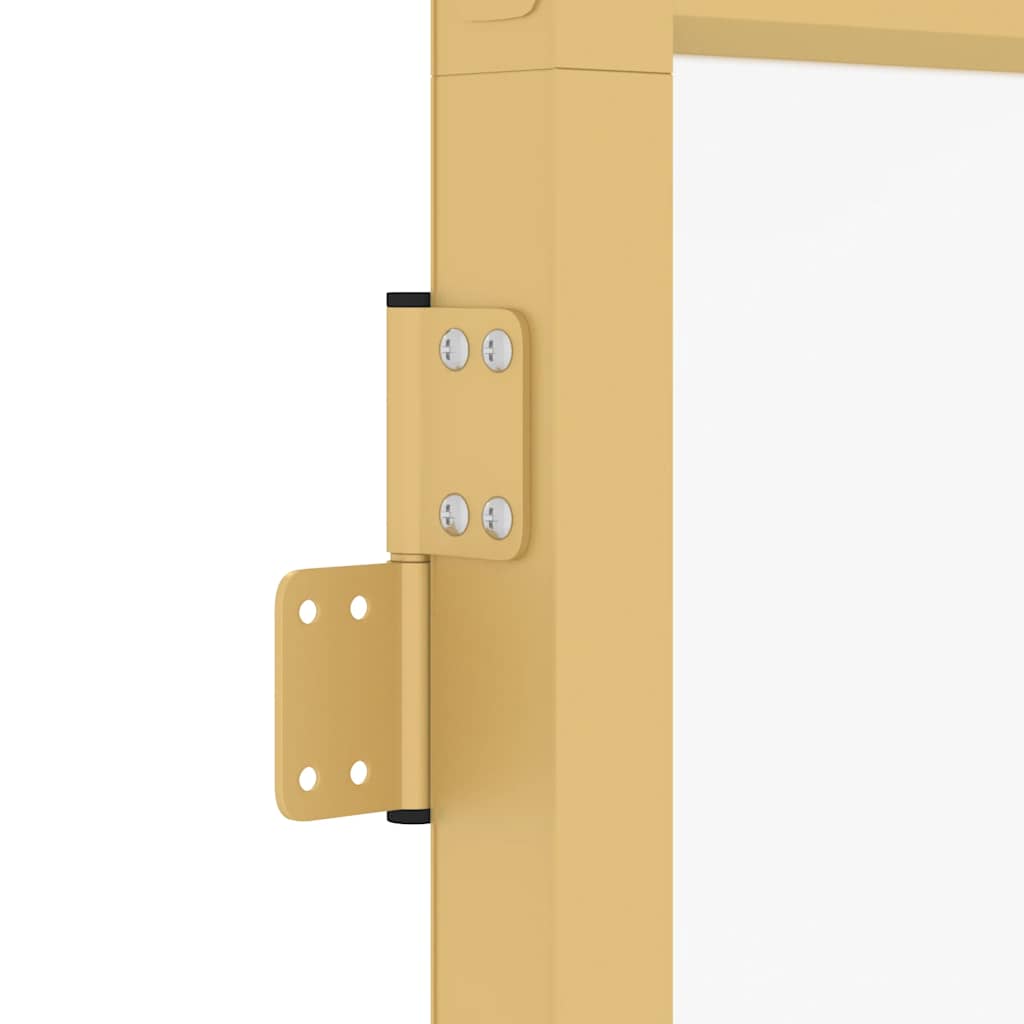 Binnendeur smal 93x201,5 cm gehard glas en aluminium goudkleur – afbeelding 7
