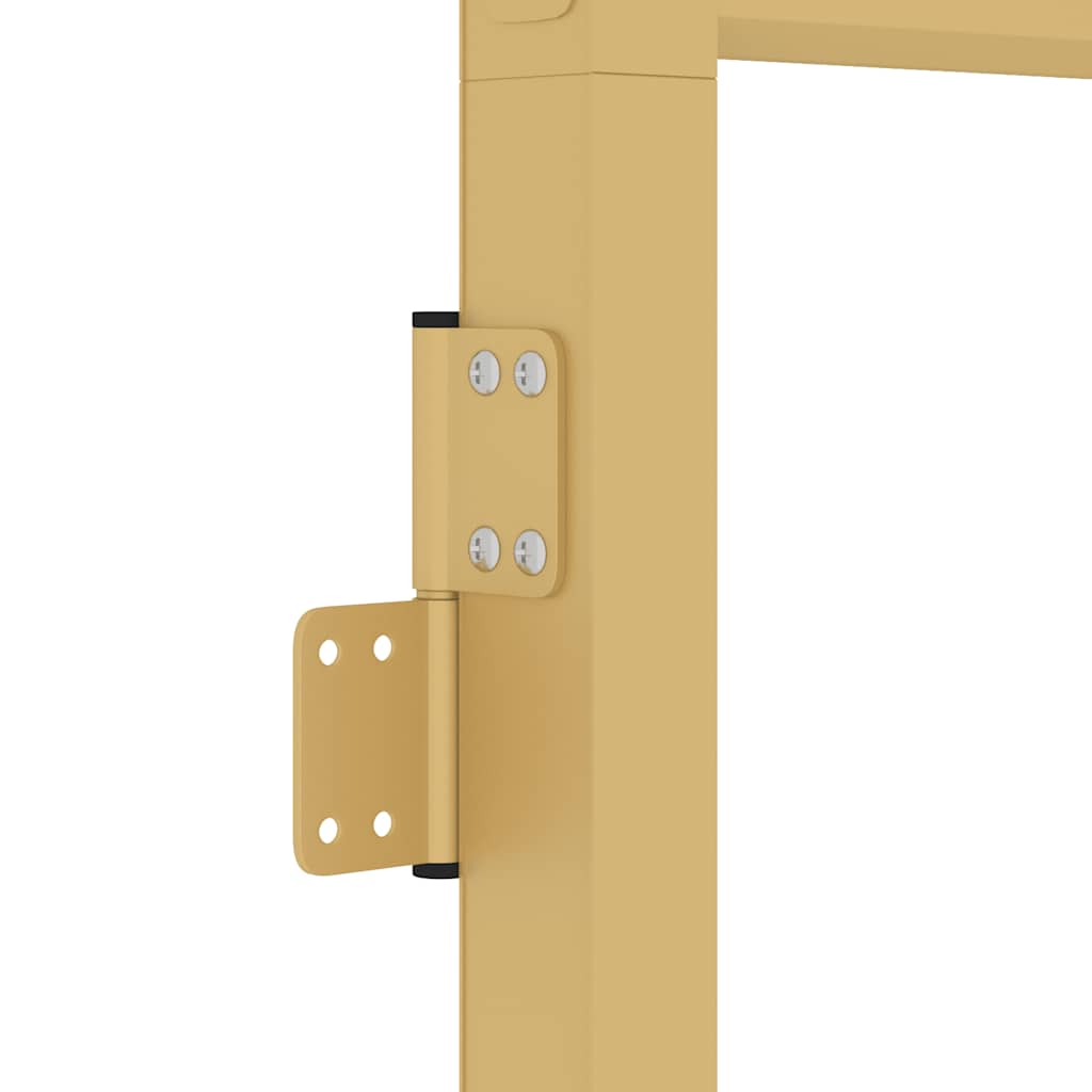 Binnendeur smal 93x201,5 cm gehard glas en aluminium goudkleur – afbeelding 7