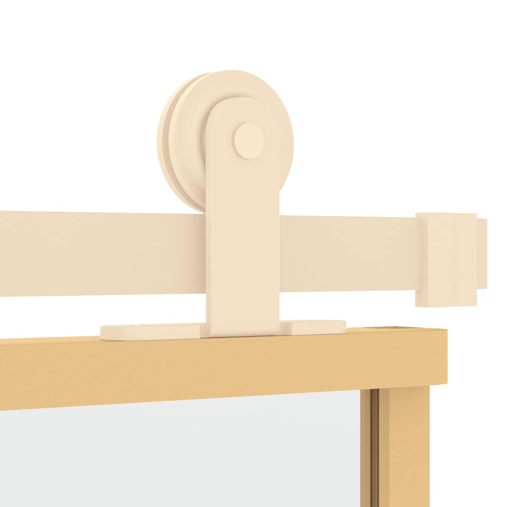 Schuifdeur 76x205 cm helder ESG-glas en aluminium goudkleurig – afbeelding 6