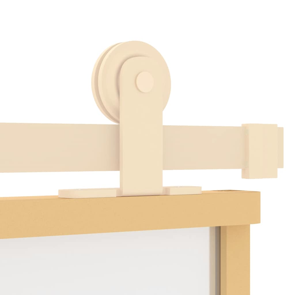 Schuifdeur 76x205 cm mat ESG-glas en aluminium goudkleurig – afbeelding 6