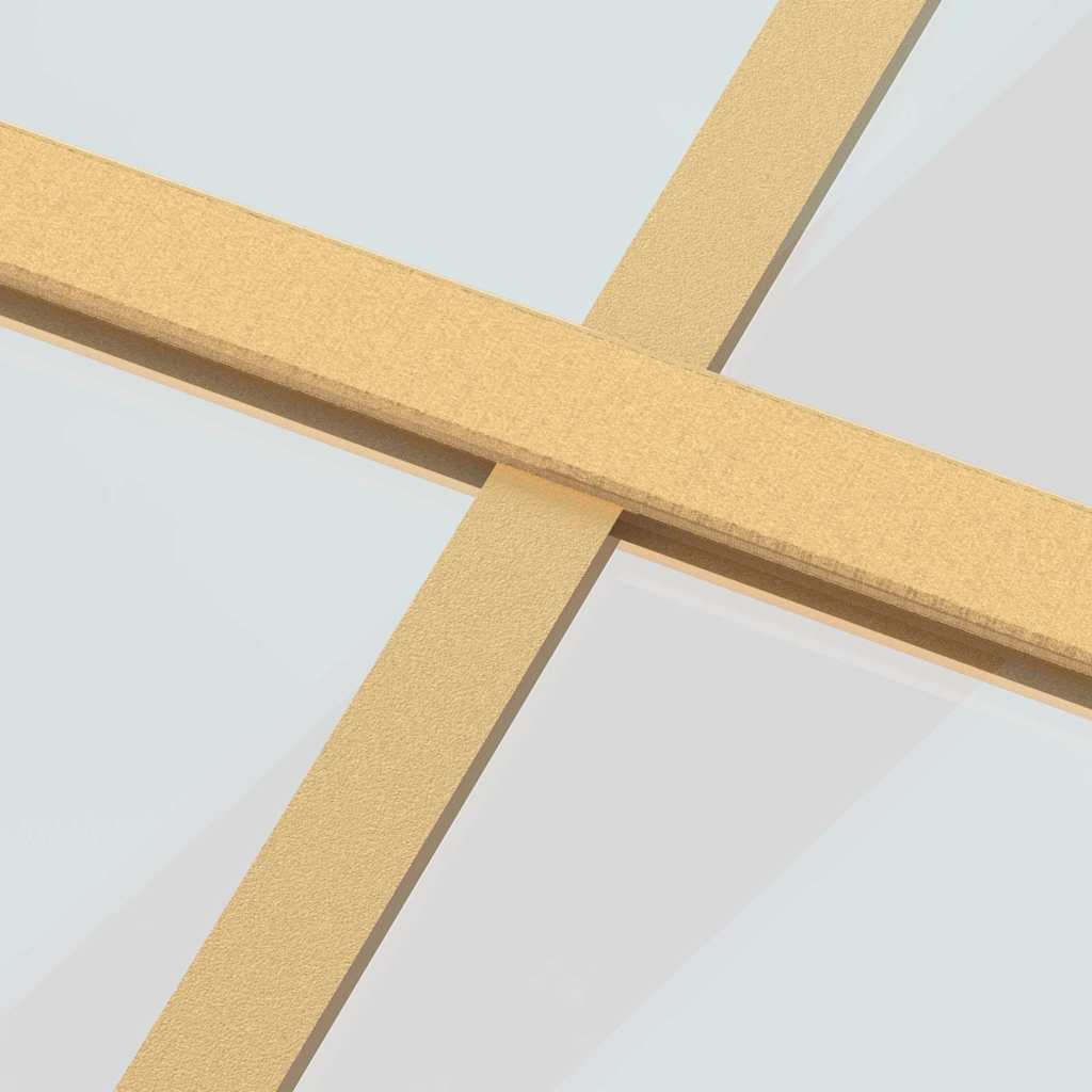 Schuifdeur 76x205 cm helder ESG-glas en aluminium goudkleurig – afbeelding 5