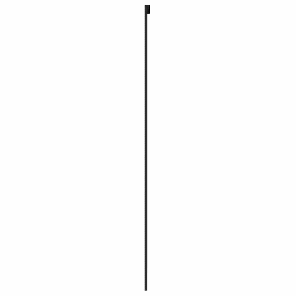 Schuifdeur 76x205 cm gehard glas en aluminium zwart – afbeelding 4