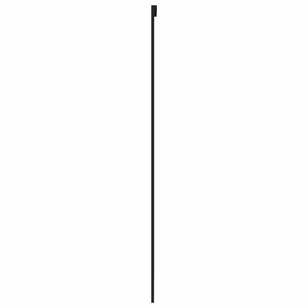 Schuifdeur 102,5x205 cm gehard glas en aluminium zwart – afbeelding 4