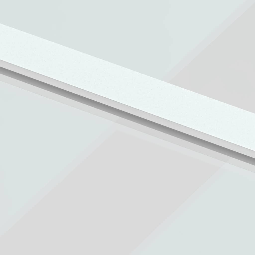 Schuifdeur 102,5x205 cm gehard glas en aluminium wit – afbeelding 5