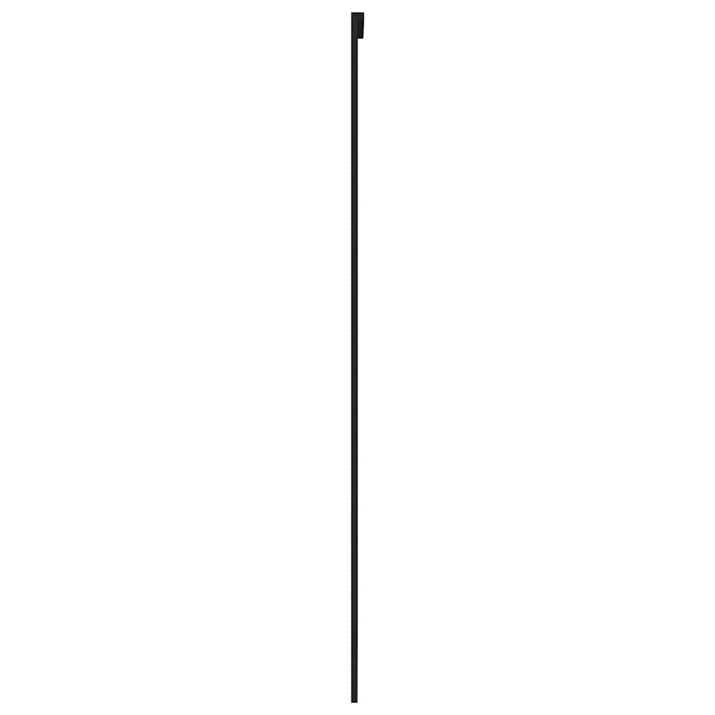 Schuifdeur 102,5x205 cm gehard glas en aluminium zwart – afbeelding 4