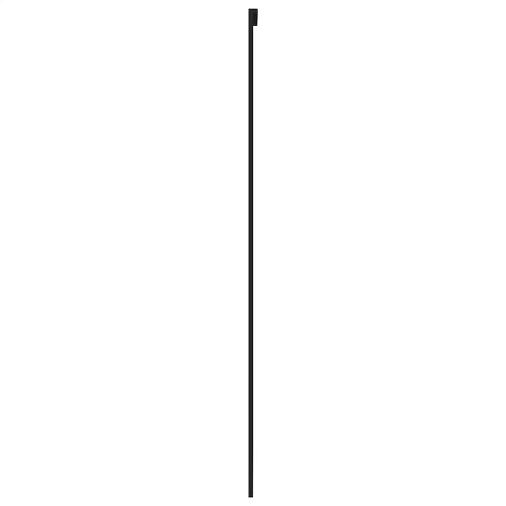 Schuifdeur 90x205 cm gehard glas en aluminium zwart – afbeelding 4