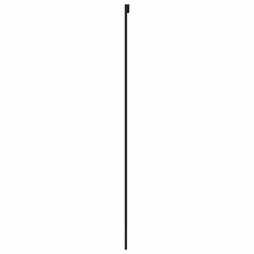 Schuifdeur 90x205 cm gehard glas en aluminium zwart – afbeelding 4