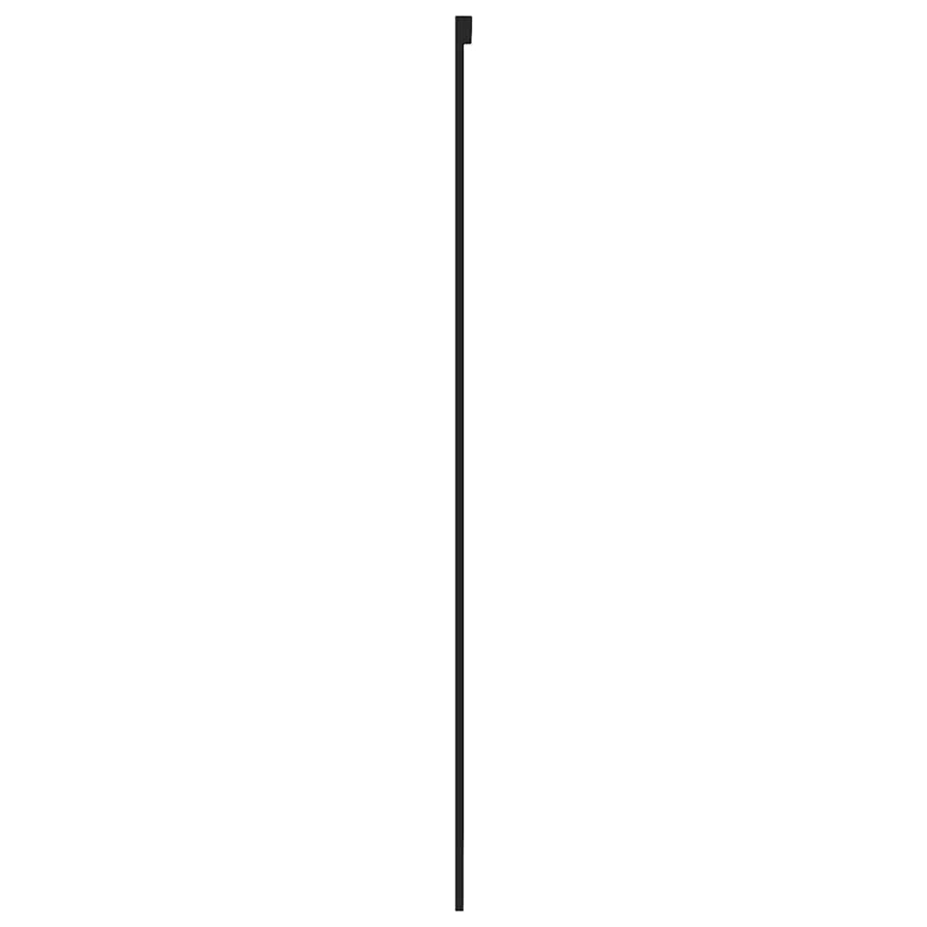 Schuifdeur 76x205 cm gehard glas en aluminium zwart – afbeelding 5